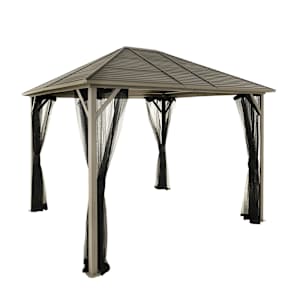Abri soleil en aluminium et acier Tofino beige 10 pi x 10 pi