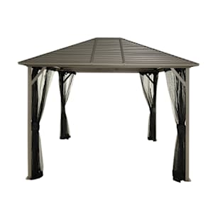 Abri soleil en aluminium et acier Tofino beige 10 pi x 10 pi