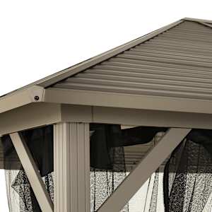 Abri soleil en aluminium et acier Tofino beige 10 pi x 10 pi