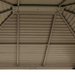 Abri soleil en aluminium et acier Tofino beige 10 pi x 10 pi