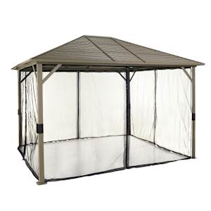 Abri soleil en aluminium et acier Tofino beige 10 pi x 12 pi