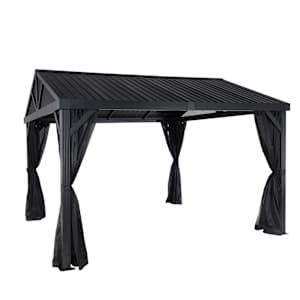 Abri soleil en aluminium et acier Olden noir 10 pi x 14 pi