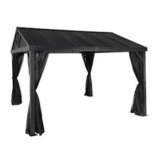 Abri soleil en aluminium et acier Olden noir 10 pi x 14 pi