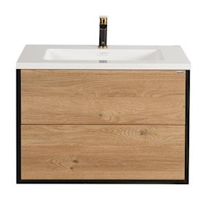 Meuble-lavabo Valentina fini pruche et noir 29 1/2 po TASSILI SUPRA
