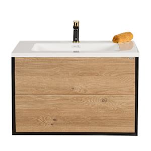 Meuble-lavabo Valentina fini pruche et noir 35 7/16 po TASSILI SUPRA
