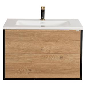 Meuble-lavabo Valentina fini pruche et noir 35 7/16 po TASSILI SUPRA