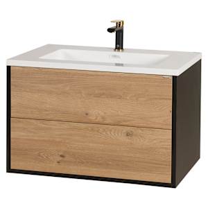 Meuble-lavabo Valentina fini pruche et noir 39 3/8 po TASSILI SUPRA