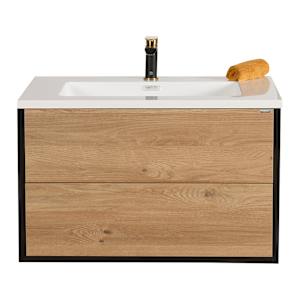 Meuble-lavabo Valentina fini pruche et noir 39 3/8 po TASSILI SUPRA