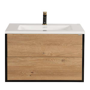 Meuble-lavabo Valentina fini pruche et noir 39 3/8 po TASSILI SUPRA