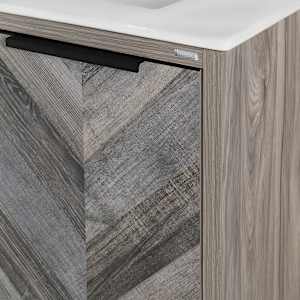 Meuble-lavabo Sienna fini chêne gris 24 po TASSILI