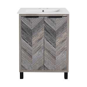 Meuble-lavabo Sienna fini chêne gris 24 po TASSILI