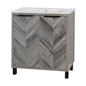 Meuble-lavabo Sienna fini chêne gris 29 1/2 po TASSILI