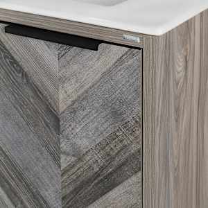 Meuble-lavabo Sienna fini chêne gris 35 7/8 po TASSILI