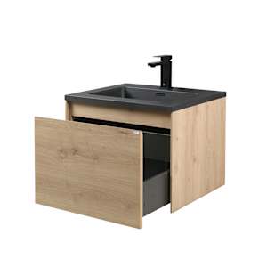 Meuble-lavabo Leona fini naturel 29 1/2 po TASSILI SUPRA