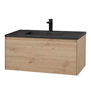 Meuble-lavabo Leona fini naturel 39 3/8 po TASSILI SUPRA