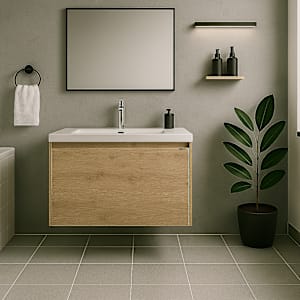 Meuble-lavabo Leona  fini naturel 23 5/8 po TASSILI SUPRA