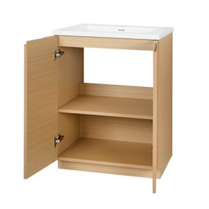Meuble-lavabo Debora fini chêne 29 1/2 po TASSILI