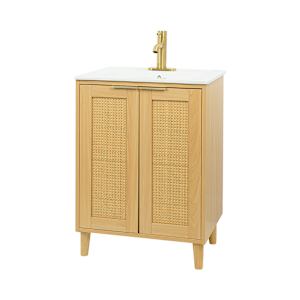 Meuble-lavabo Beatrice fini naturel 24 po TASSILI