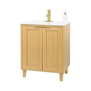 Meuble-lavabo Beatrice fini naturel 29 1/2 po TASSILI
