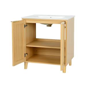 Meuble-lavabo Beatrice fini naturel 29 1/2 po TASSILI