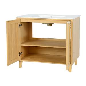 Meuble-lavabo Beatrice fini naturel 36 po TASSILI