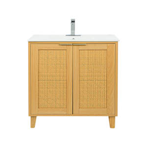 Meuble-lavabo Beatrice fini naturel 36 po TASSILI