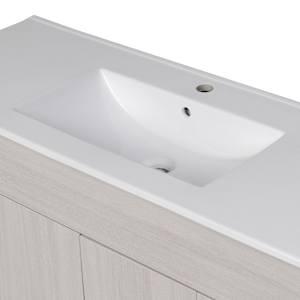 Meuble-lavabo Amelia gris 30 po