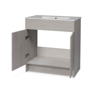 Meuble-lavabo Amelia gris 30 po