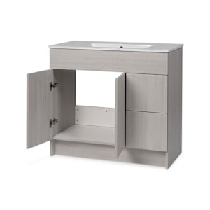 Meuble-lavabo Amelia gris 36 po