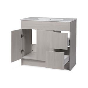 Meuble-lavabo Amelia gris 36 po