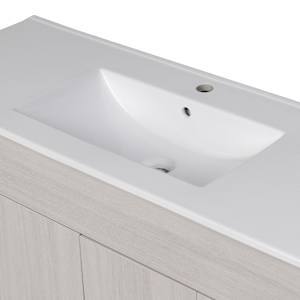 Meuble-lavabo Amelia gris 48 po