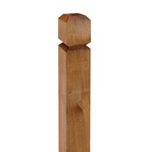 Poteau de rampe en bois traité brun M55 4 po x 4 po x 54 po