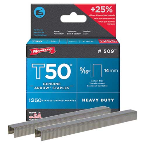 Agrafes T50, 9/16 po Pqt/1 250