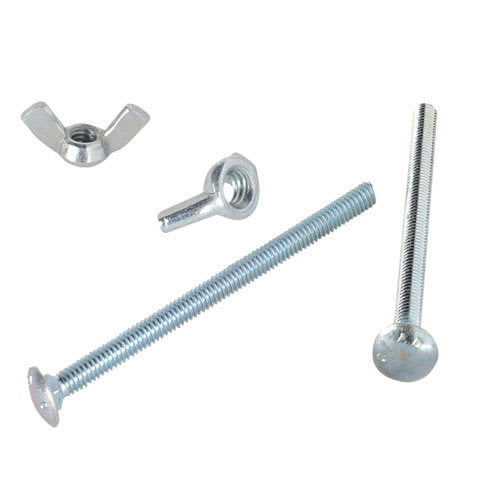 Boulons et écrous pour abri d'auto 1/4 po x 2 1/2 po Pqt/12