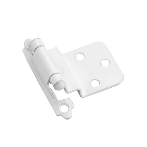 Charnières semi-dissimulée à fermeture automatique blanches Pqt/2