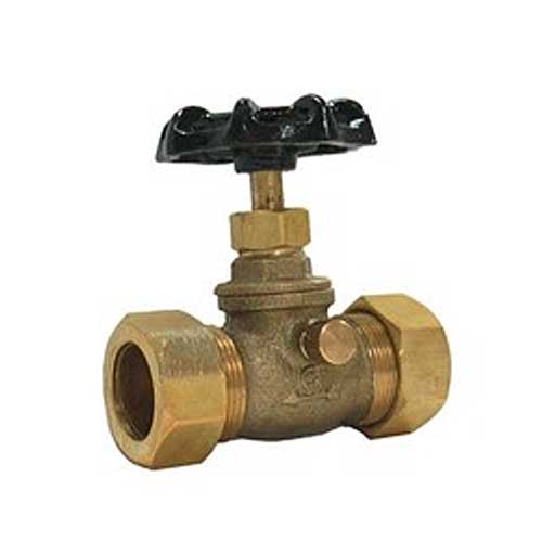 Stop & Waste Valve , 1/2 in. x 1/2 in. COMP