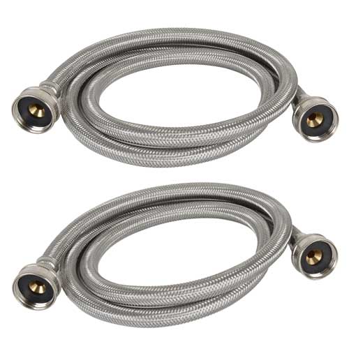 Connecteurs tressé pour laveuse 3/4 po x 3/4 po 5 pi Pqt/2 NEKTRA