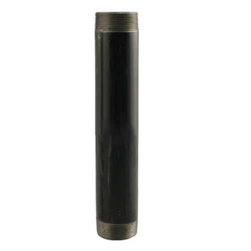 Mamelon en acier noir 1/2 po x 12 po