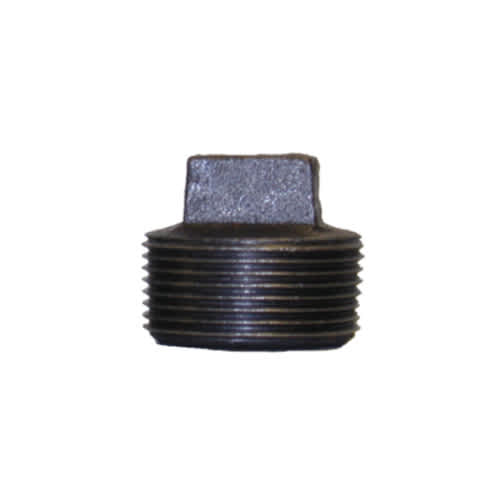 Black Steel Male Plug 1/2 in.