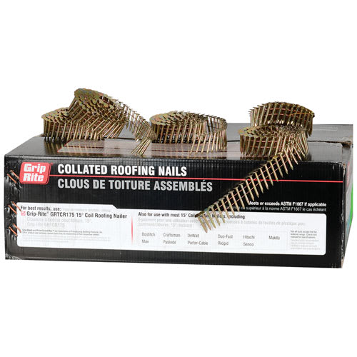Clous à toiture en rouleau 1 1/4 po Pqt/7 200