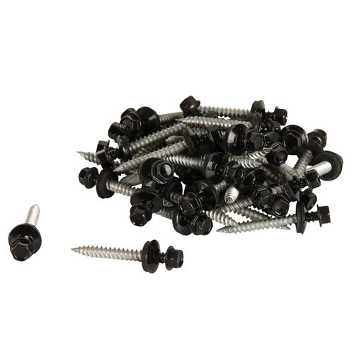 1 1/2 in., n° 9 Black Sheet Metal Screws Box of 100