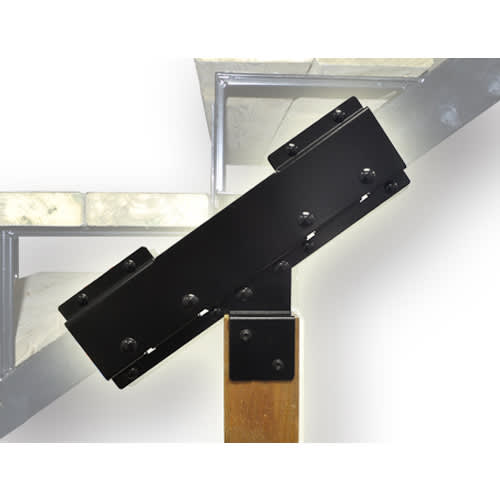 Connecteur pour limon d'escalier en acier noir PYLEX