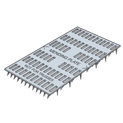 Plaque d'assemblage cloutée 3 po x 6 po