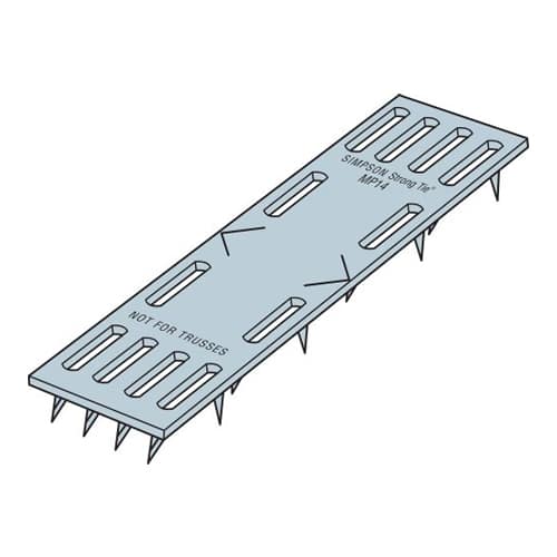 Plaque d'assemblage cloutée 1 po x 4 po