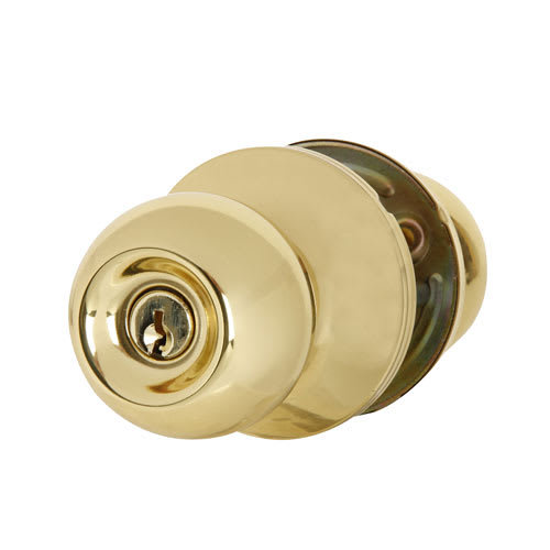 Poignée de porte d'entrée à clé Regina laiton