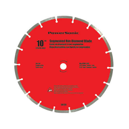 Lame de scie au diamant 10 po à rive segmentée