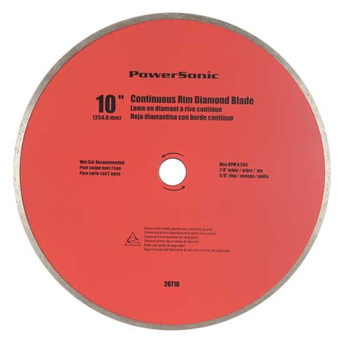 Lame de scie au diamant 10 po à rive continue