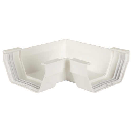 Coin pour gouttière en vinyle blanc