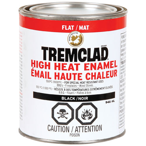 High Heat Anti-Rust Enamel (Flat Black) - 946 ml