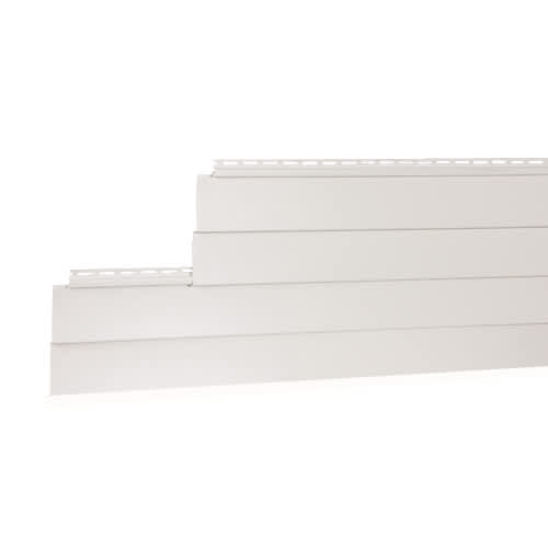 Revêtement de vinyle double 4 Traditionnel Blanc 8 po x 12 pi 6 po